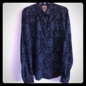 Vintage Red men’s LS button Dow casual shirt